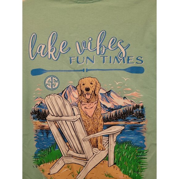 NWT Simply Southern Lake Vibes Fun Times Short Sleeve Graphic T-Shirt Men's M - Picture 9 of 11